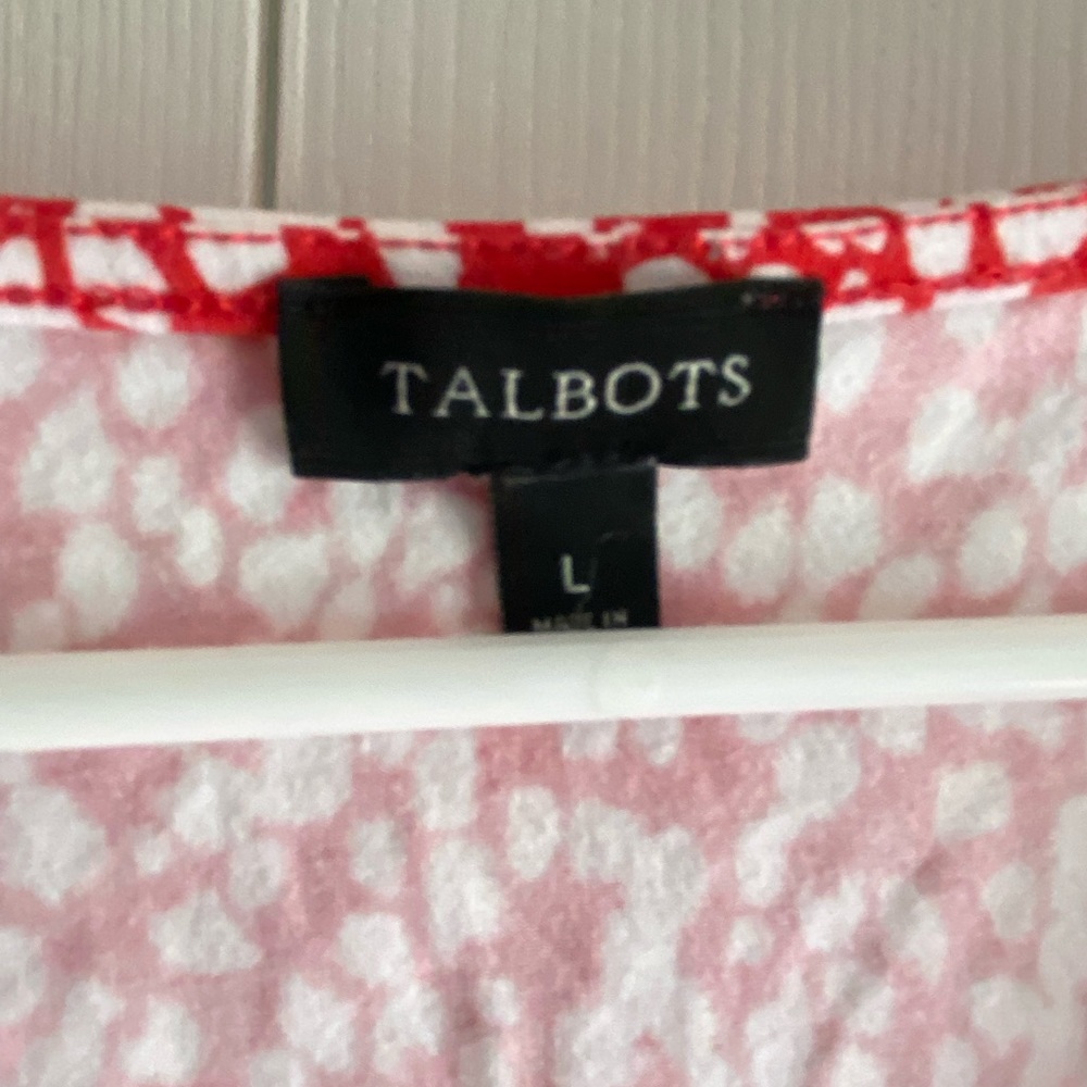 Red Print Wrap Top - Picture 2 of 3